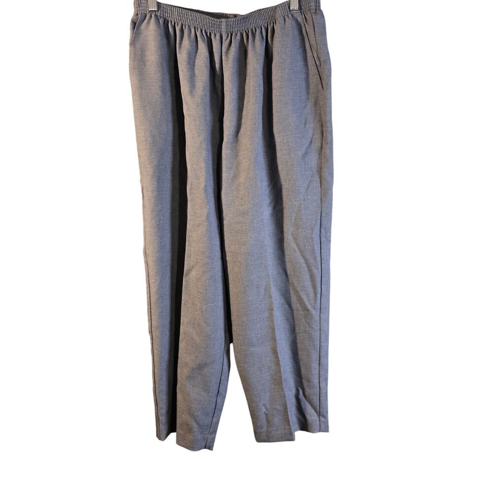 Vintage NWT Alfred Dunner Gray Wide Leg Pants 18W [0197]